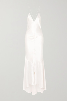 Michael Lo Sordo Silk-satin Gown - White