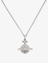 Thumbnail for your product : Vivienne Westwood Crystal and Rhodium Orb Design Mayfair Pendant Necklace, Size: 44cm