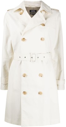 A.P.C. Double Breasted Trench Coat