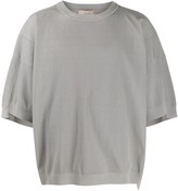 Thumbnail for your product : Maison Flaneur Ribbed Short Sleeve Sweatshirt