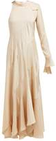 Thumbnail for your product : Chloé One-sleeved Silk-twill Maxi Dress - Womens - Beige