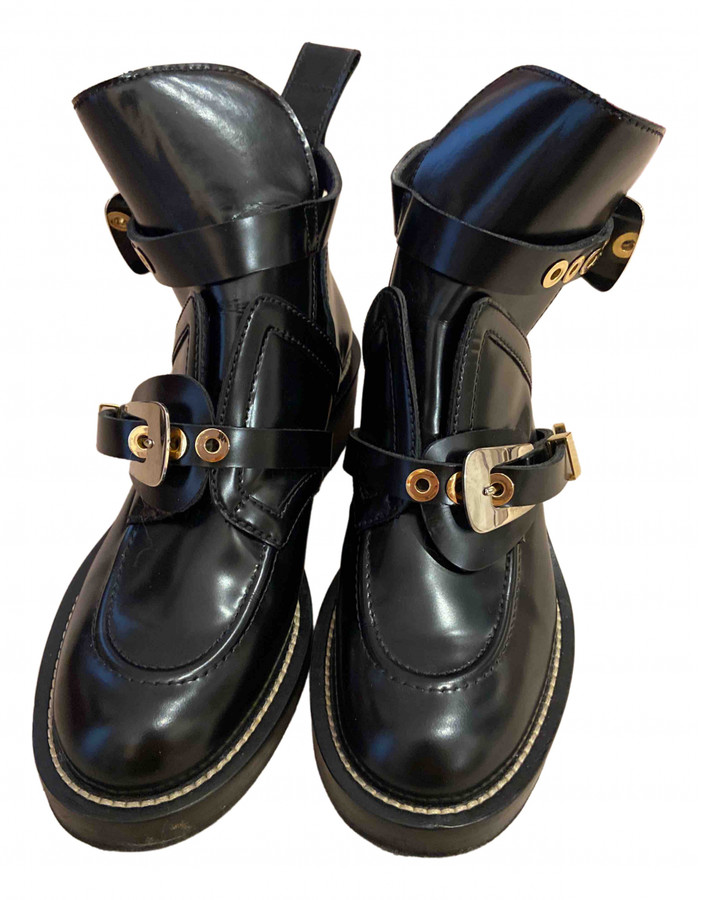 balenciaga ceinture ankle boots black