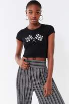 Thumbnail for your product : Truly Madly Deeply Racing Flags Cropped Tee