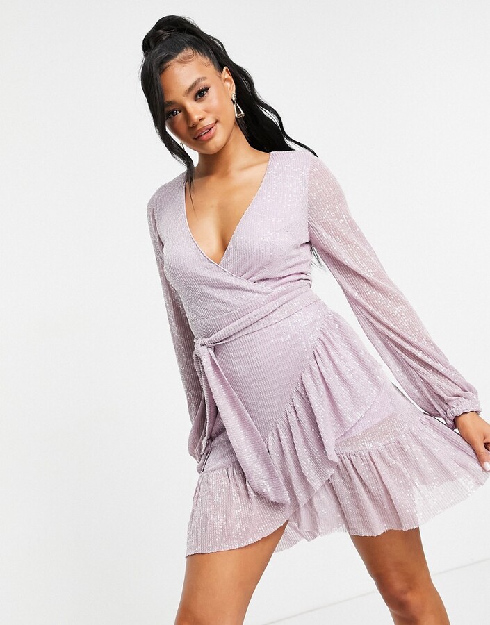Frill Sleeve Dress | Shop the world's largest collection of fashion 