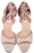 Thumbnail for your product : Valentino Suede Wrap-Around Sandals
