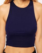 Thumbnail for your product : ASOS Crop Top with Crew Neck in Rib