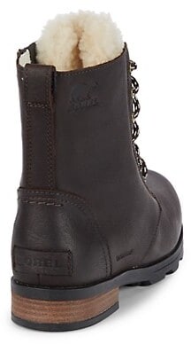 Sorel Emelie Leather Shearling Ankle Boots