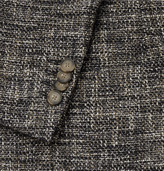 Thumbnail for your product : Etro Grey Slim-Fit Unstructured Textured Cotton-Blend Blazer