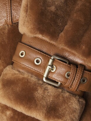Nicole Benisti Elizabeth Shearling Belting Jacket - ShopStyle