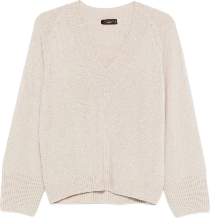 Incentive! Cashmere V-neck long-sleeve sweater