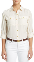 Thumbnail for your product : Jones New York Utility Shirt with Roll Sleeves