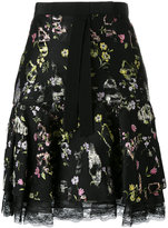 Giambattista Valli - floral lace trim skirt - women - Soie/coton/Polyester/Viscose - 42