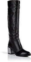 Thumbnail for your product : Sergio Rossi Leather Blocky Heel Boots Gr. 40