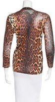 Thumbnail for your product : Christian Dior Leopard Print Knit Cardigan