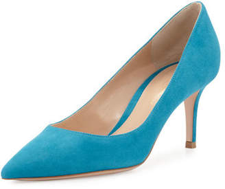 Gianvito Rossi Suede Point-Toe 70mm Pump