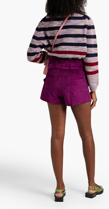 ALEXACHUNG Space-dyed striped wool-blend sweater