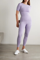 Thumbnail for your product : AZ Factory Mybody Paneled Stretch-knit Leggings - Lilac