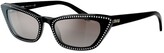 Thumbnail for your product : Miu Miu Eyewear Embellished Cat Eye Sunglasses