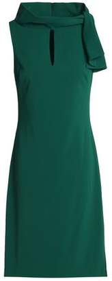 Badgley Mischka Knotted Crepe Dress