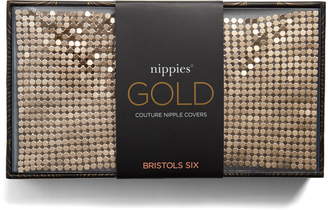 Bristols 6 Nippies Gold Metal Mesh Nipple Covers