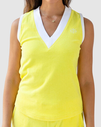 Sant and Abel Women's Singlets - Andy Cohen Yellow Terry Vest - Size One Size, M at The Iconic