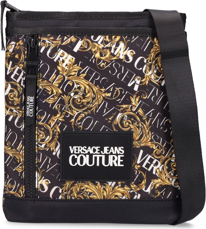 Versace Jeans Couture Baroque print nylon crossbody bag - ShopStyle