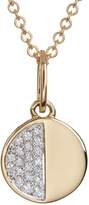 Thumbnail for your product : Bony Levy 18K Yellow Gold Pave Diamond Cookie Pendant Necklace - 0.04 ctw