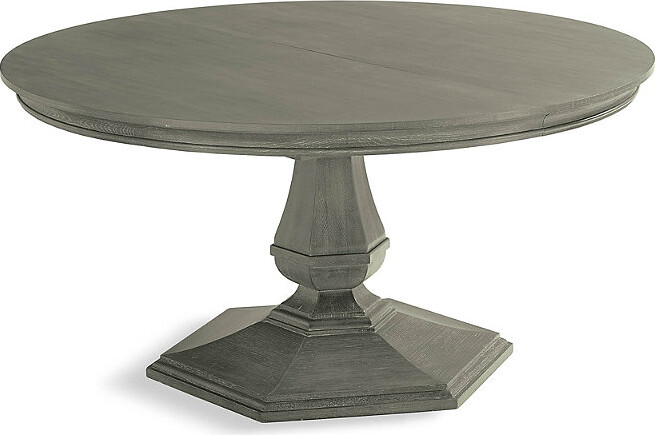Hunter Extendable Round Dining Table in Stone Gray