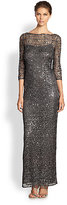 Thumbnail for your product : Kay Unger Metallic Lace Dress