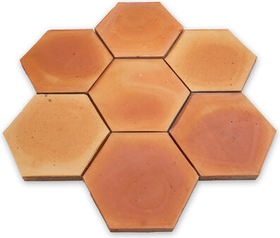 Moroccan Mosaic 8"x9" Hexagon Terra Cotta Wall & Floor Tile