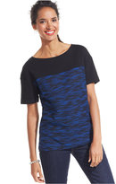 Thumbnail for your product : Jones New York Signature Dolman-Sleeve Mixed Media Top