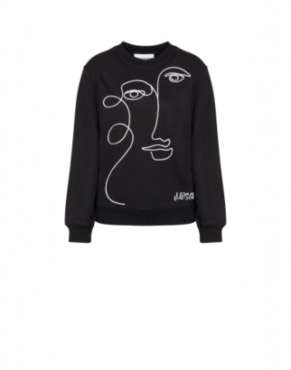 Moschino Cotton Sweatshirt With Cornely Embroidery