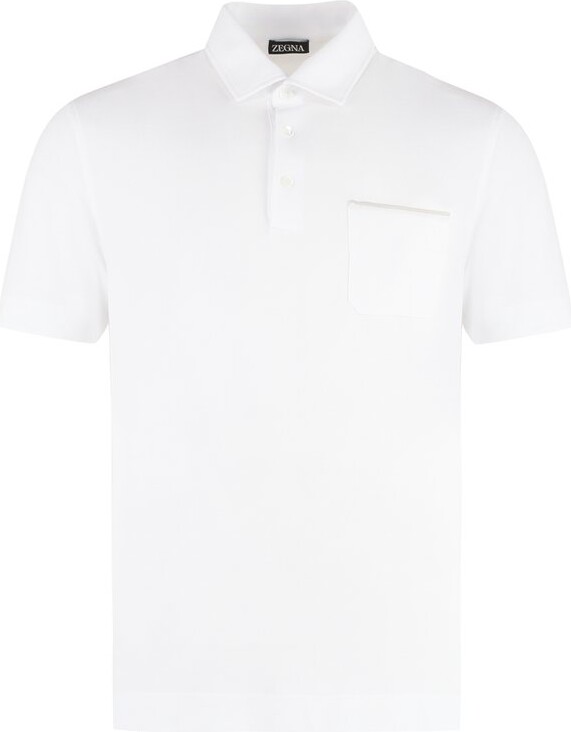 Zegna Straight Hem Short-Sleeved Polo Shirt