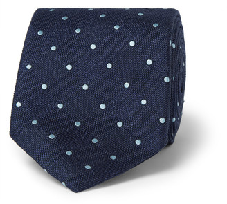 Dunhill Polka-Dot Mulberry Silk Tie