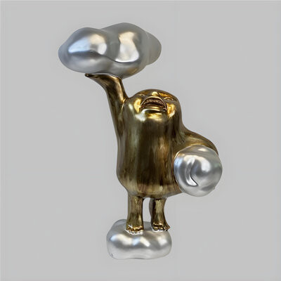 Orren Ellis Modern Luxury Cloud Ballet Girl Figurine - Elegant Resin Statue For Living Room, Show Flat, Entryway, And TV Cabinet Home Decor