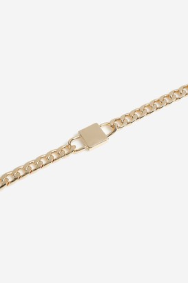 Topshop Lock Chain Choker Necklace