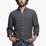 Thumbnail for your product : James Perse Long Sleeve Needle Stripe Linen Shirt