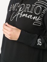 Thumbnail for your product : EA7 Emporio Armani Logo-Print Hooded Longline Sweatshirt