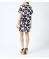 Thumbnail for your product : Zack John Purple Leopard Print Tunic Dress