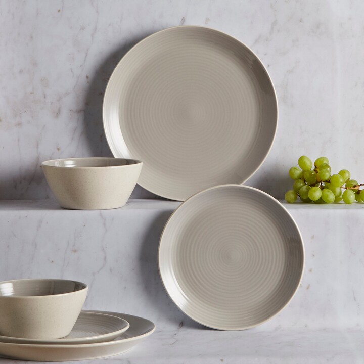 Dunelm Lulworth Grey 12 Piece Dinner Set Grey ShopStyle