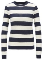 Thumbnail for your product : HUGO BOSS Slim-fit sweater in striped virgin wool