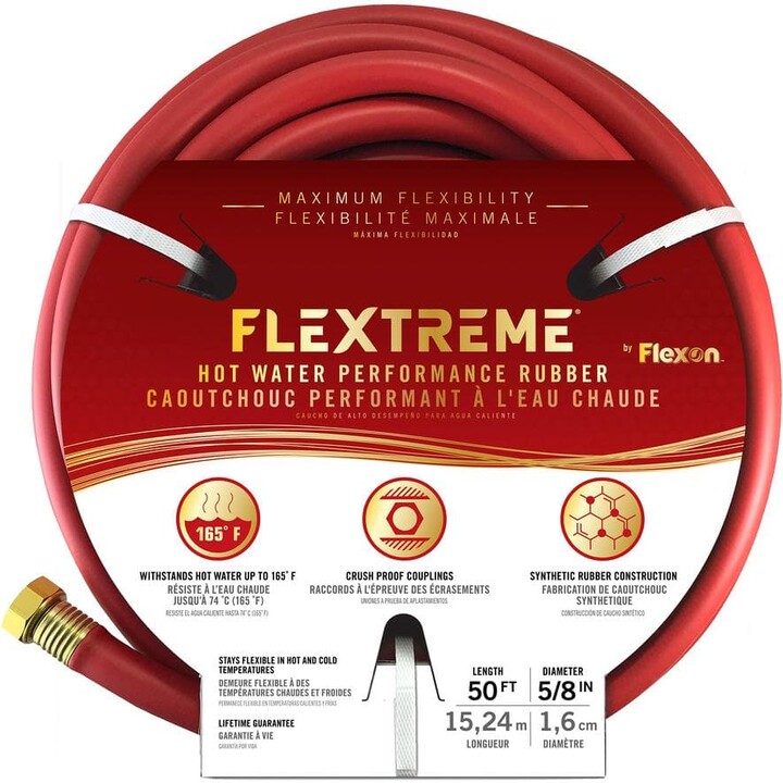 Flexon Flextreme 5/8 in. Dia x 50 ft. Heavy Duty Hybrid Hot Water Hose