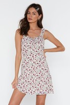 Thumbnail for your product : Nasty Gal Womens Floral Ruffle Strap A Line Dress - White - 6