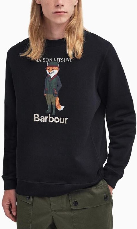★【Barbour x Maison Kitsune】★Beaufort Fox Sweatshirt★ Barbour x Maison Kitsuné Beaufort Fox Sweatshirt Uniform