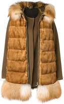 Thumbnail for your product : Liska fox fur trim padded gilet