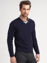 Thumbnail for your product : Theory Leiman V-Neck Cashmere & Cotton Sweater
