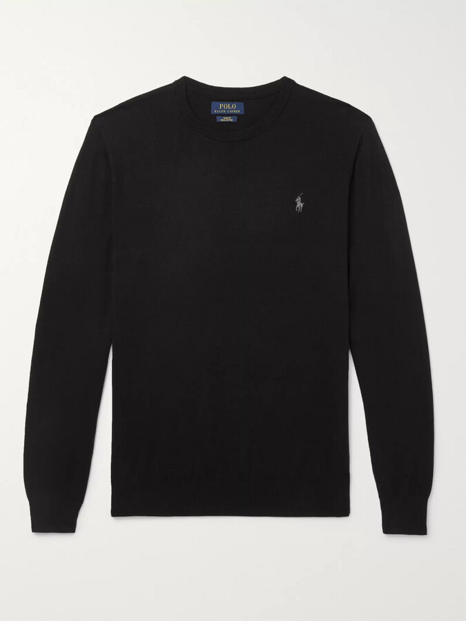 Polo Ralph Lauren Slim-Fit Pima Cotton Sweater - ShopStyle