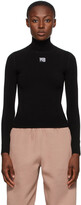 Thumbnail for your product : alexanderwang.t Black Logo Patch Turtleneck