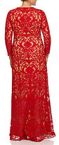 Thumbnail for your product : Tadashi Shoji Plus Corded Lace Gown