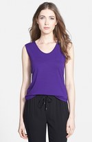 Thumbnail for your product : Eileen Fisher Scoop Neck Sleeveless Tee (Regular & Petite) (Online Only)